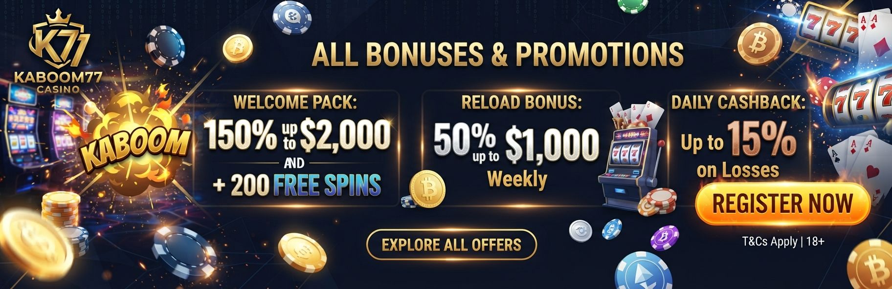 KaBoom77 Bonus Banner